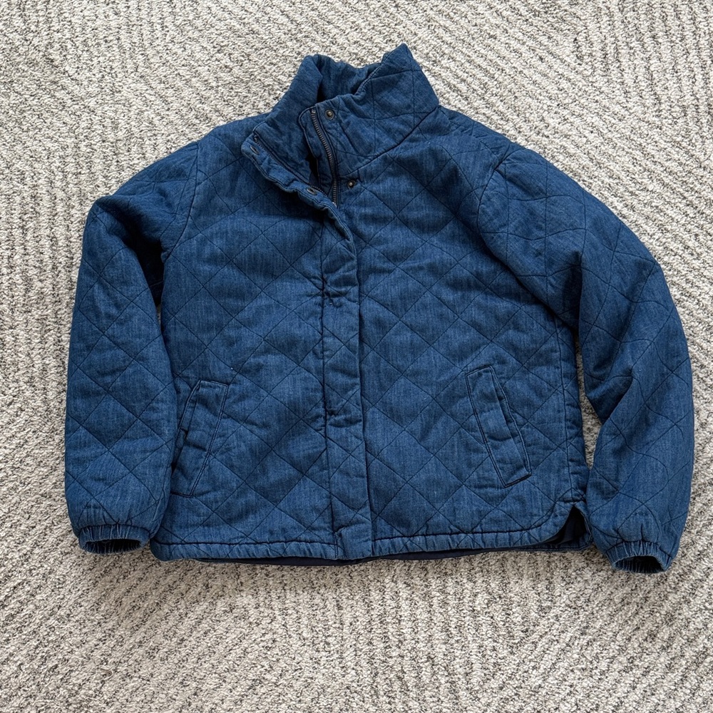 Women's Quilted Puffer Jacket - Blue